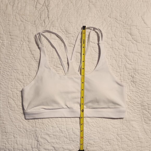 ALO Yoga Airbrush Suspension Bra Size L White EUC - Picture 9 of 12